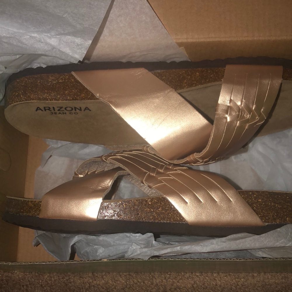 Rose gold sandals